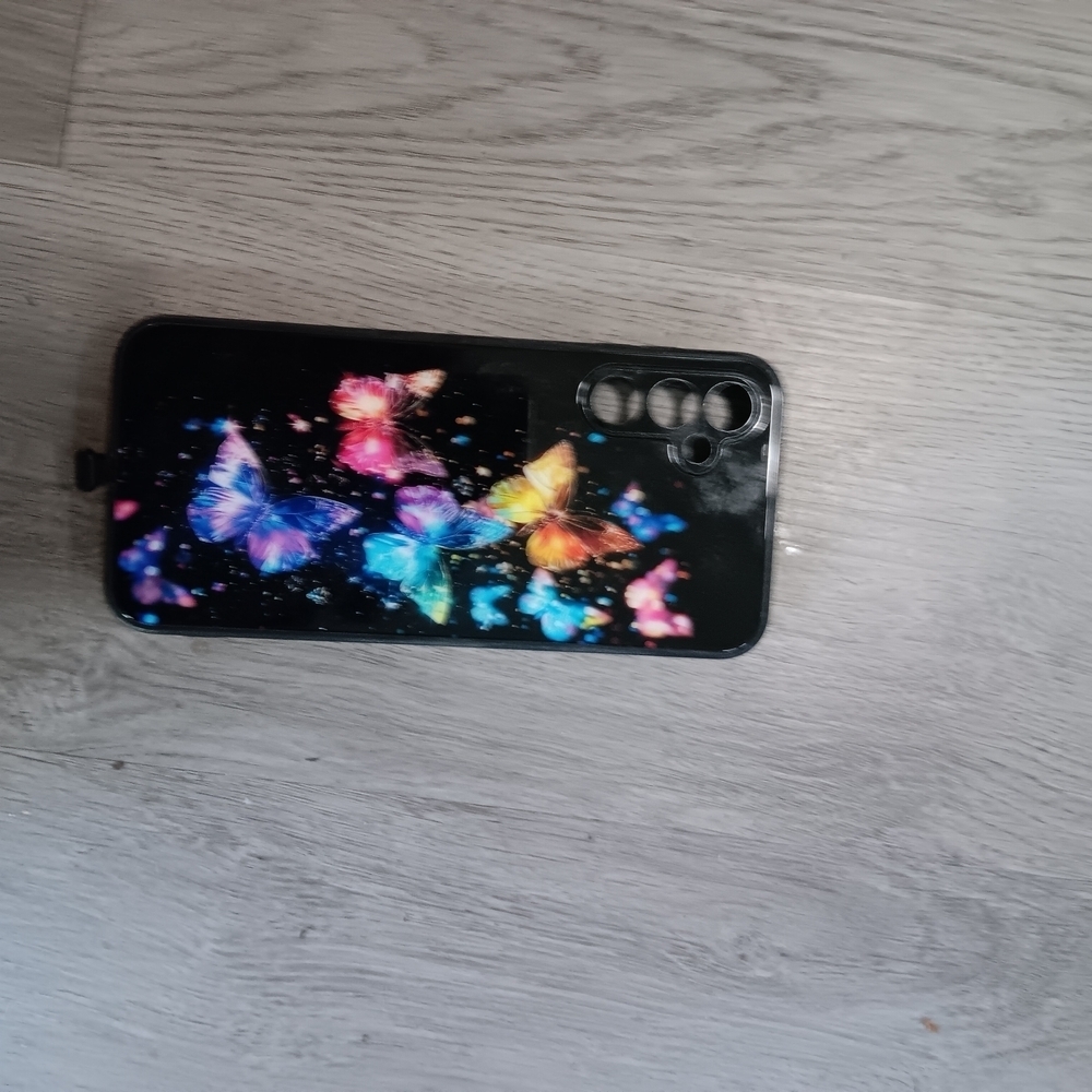 Black Artistic Butterfly Light Up Phone Case Samsung A145G